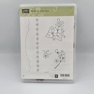 Stampin Up Bordering on Romance Clear Stamp Set Flowers Floral Card‎ Making